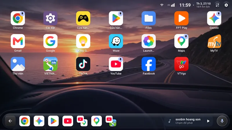 Màn hình tất cả ứng dụng của launcher ô tô LUXCAR